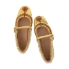 Gold Antique Bead and Crystal Embellished Juttis