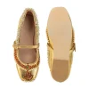 Gold Antique Bead and Crystal Embellished Juttis