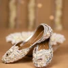 Silver Metallic Bead Embellished Juttis