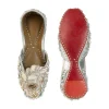 Silver Metallic Bead Embellished Juttis