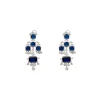 Silver Plated Blue Gemstone Dangler Earrings