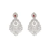 Red Onyx and cubic Zircon Chandelier Earrings