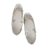 Silver Hand Embroidered Pearl Floral Juttis