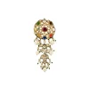 Gold Plated Multicolored Kundan Polki Drop Earrings