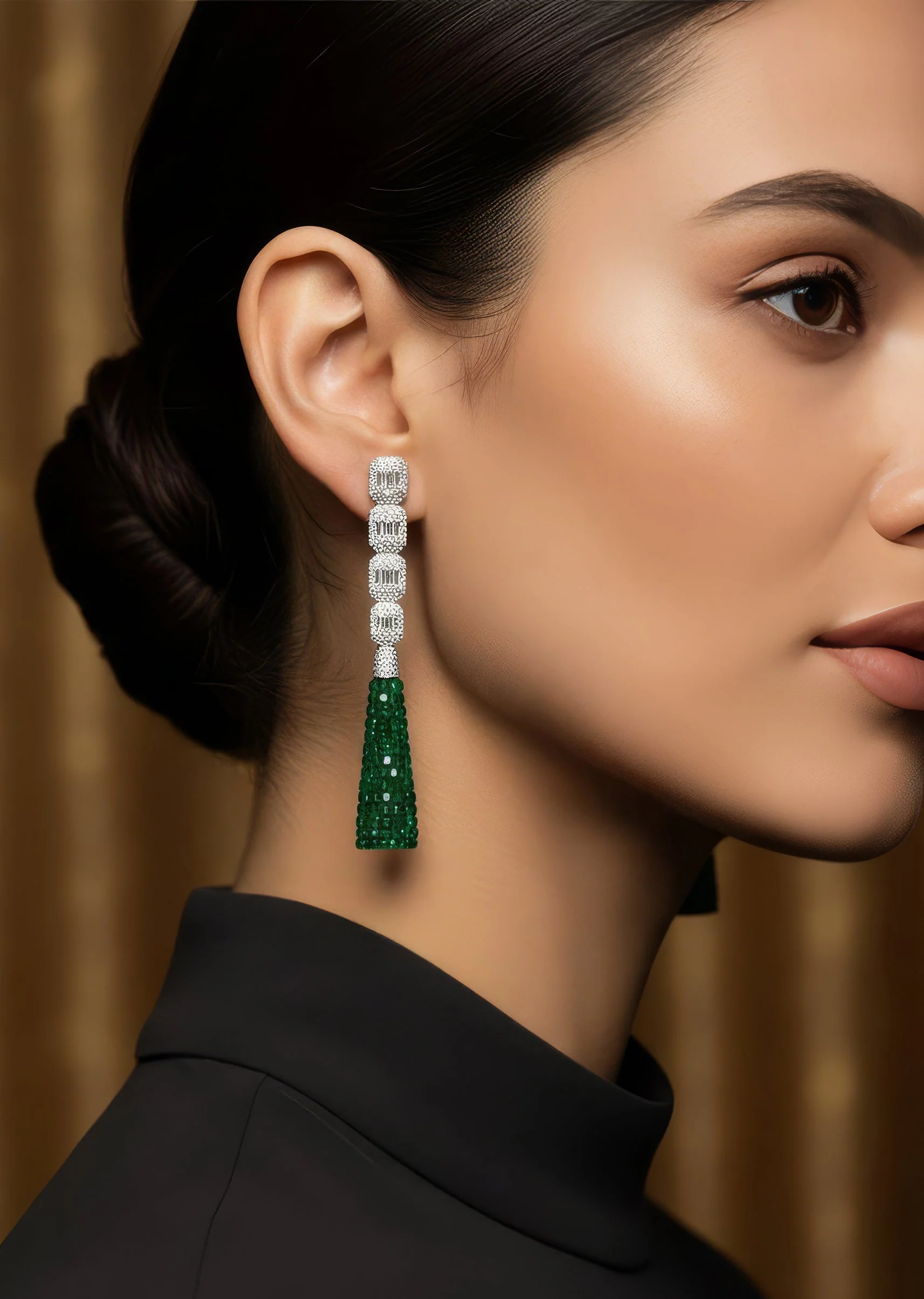 1200-silver-plated-green-zircon-dangler-earrings-1.webp Silver Plated Green Zircon Dangler Earrings