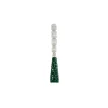 Silver Plated Green Zircon Dangler Earrings
