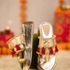 Gold Antique Coin Embellished Tassel Wedges