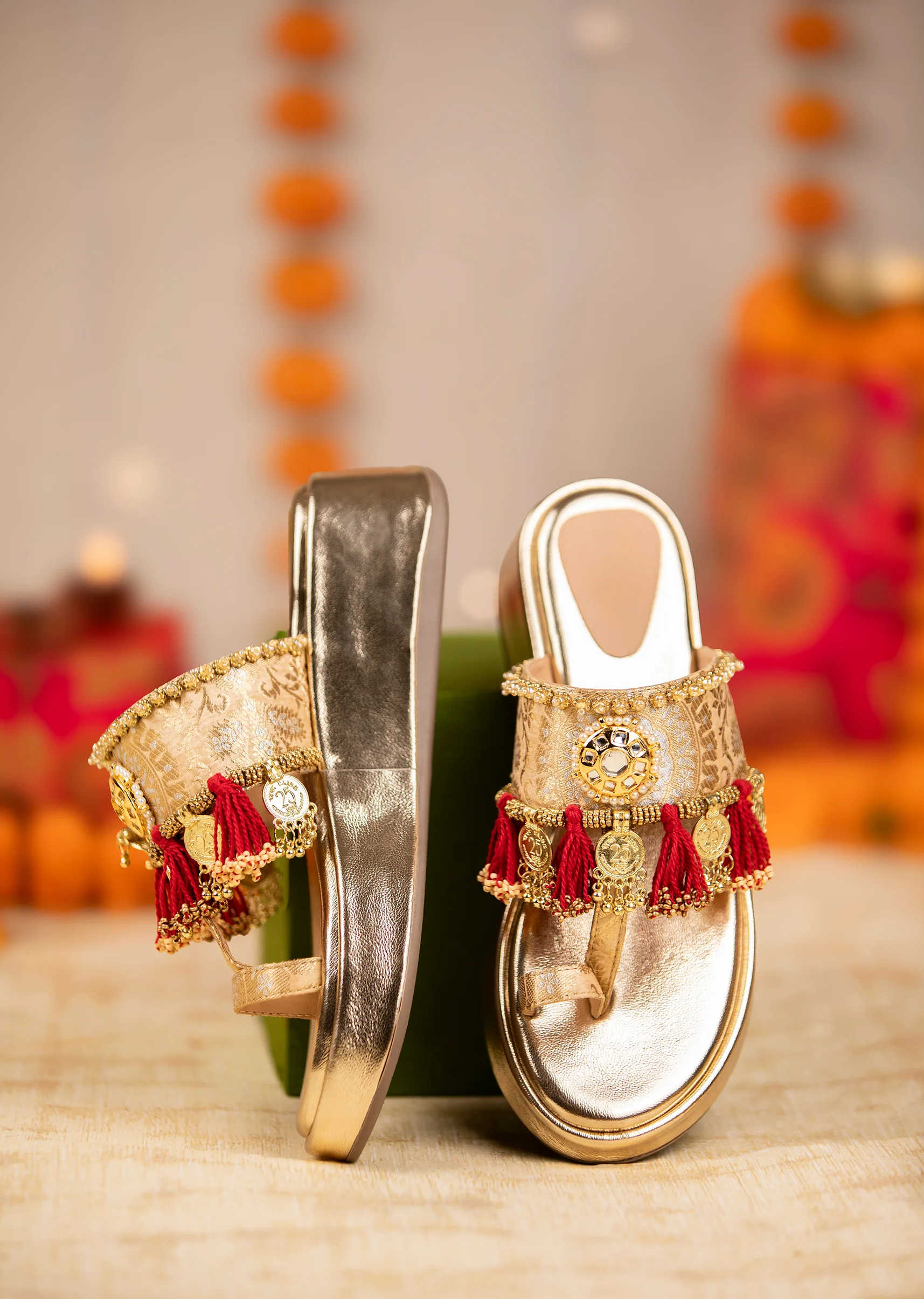 12004-gold-antique-coin-embellished-tassel-wedges-1.webp Gold Antique Coin Embellished Tassel Wedges