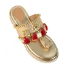 Gold Antique Coin Embellished Tassel Wedges