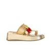 Gold Antique Coin Embellished Tassel Wedges