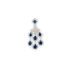 Silver Plated Blue Zircon Danglers Earrings