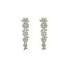 Silver Plated Zircon Danglers Earrings