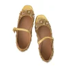 Gold Floral Zari Embellished Floral Juttis