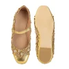 Gold Floral Zari Embellished Floral Juttis