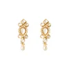 Gold Plated Kundan Polki Necklace Set With Earrings