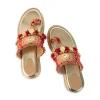 Gold Mirror and Coin Embellished Wedges