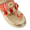 Gold Mirror and Coin Embellished Wedges