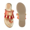 Gold Mirror and Coin Embellished Wedges