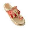 Gold Mirror and Coin Embellished Wedges