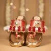 Gold Mirror and Coin Embellished Wedges