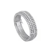 Zircon Silver Plated Bangles