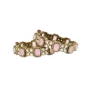 Gold Plated Pink Zircon Bangles