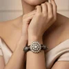 Silver Plated Black Zircon Kadas