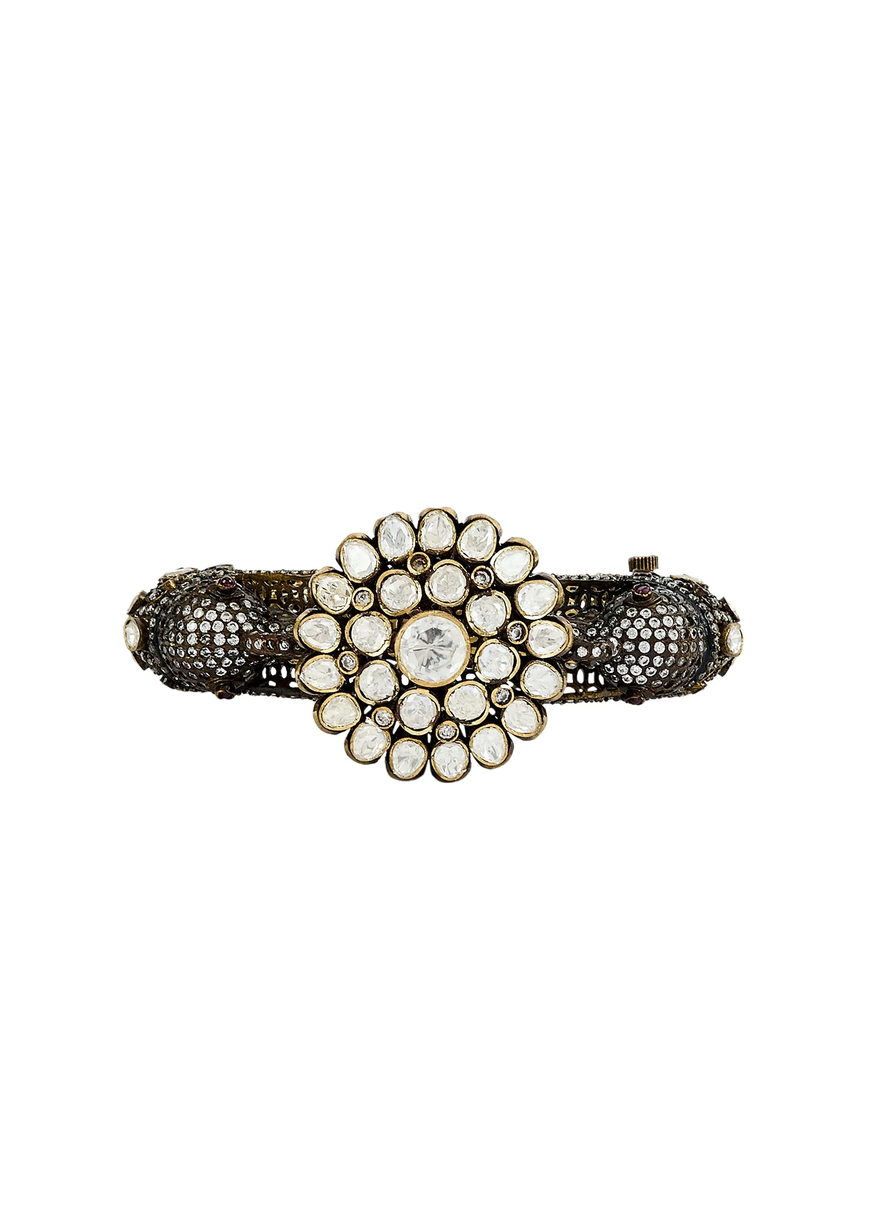 Silver Plated Black Zircon Kadas