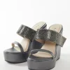 Black Womens Footwear With Embellished Detail Work