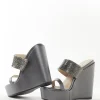 Black Womens Footwear With Embellished Detail Work