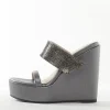 Black Womens Footwear With Embellished Detail Work