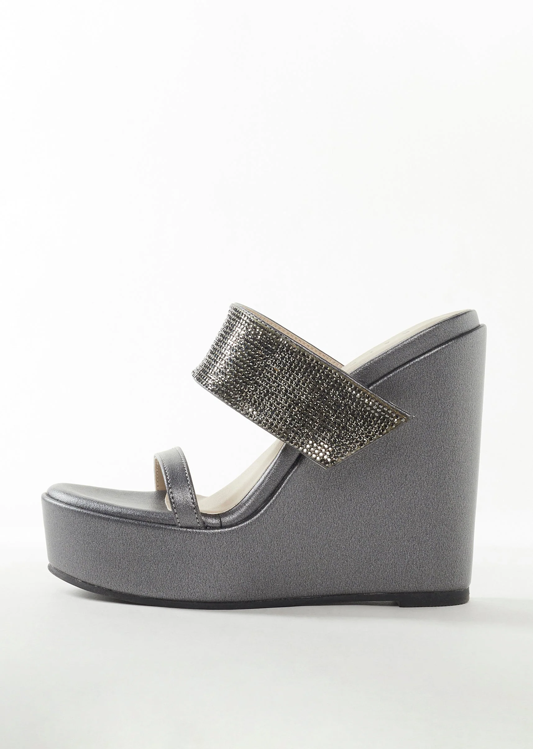 Black Womens Footwear With Embellished Detail Work