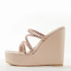Rose Gold Womens Footwear With Embellished Detail