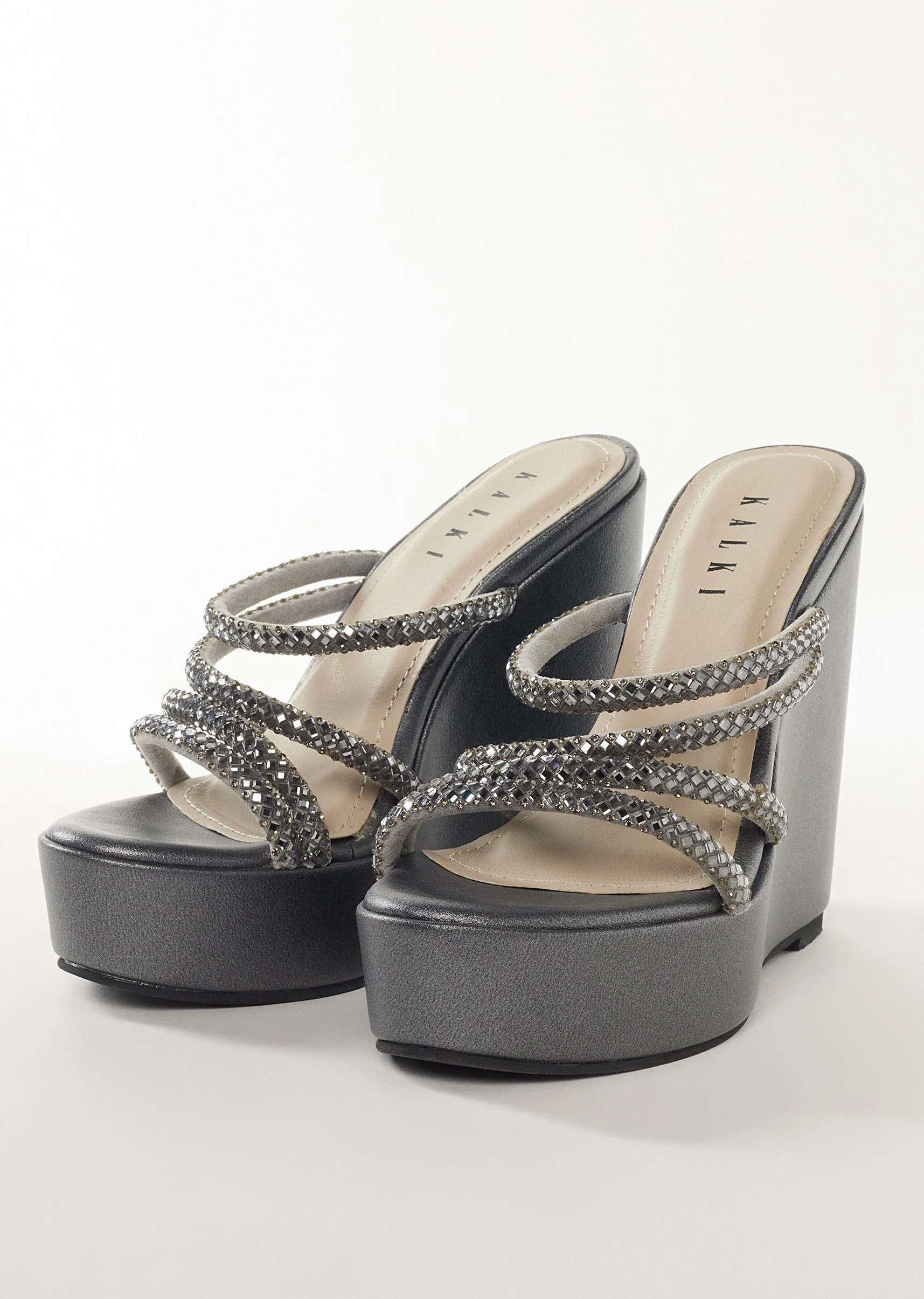 12110-charcoal-grey-faux-leather-womens-footwear-with-embellished-detail-work-1.webp Charcoal Grey Faux Leather Womens Footwear With Embellished Detail Work