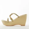 Gold Womens Footwear With Detail Work