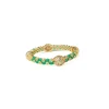 Gold Plated Green Synthetic Stone Bangles