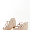 Rose Gold Womens Footwear With Embellished Detail Work