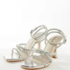 Silver Womens Footwear With Embellished Detail Work