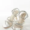 Silver Womens Footwear With Embellished Detail Work
