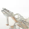 Silver Womens Footwear With Embellished Detail Work