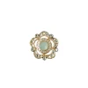 Floral Inspired Green Kundan Polki Ring