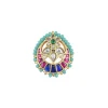 White Rajasthani Ponchi Kundan Studded Choker With Stud Earrings