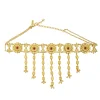 12166-antique-gold-floral-choker-necklace-with-zircon-accents-3.webp Antique Gold Floral Choker Necklace With Zircon Accents