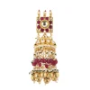 Gold Finish Choker Set With Red Meenakari In Mix Metal