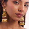 Gold Finish Ruby Choker Set