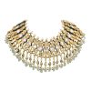 White Kundan Choker Set In Gold Finish Mix Metal