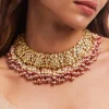 Gold Plated Pachi Kundan Necklace Set