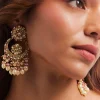 Gold Plated Pachi Kundan Necklace Set