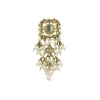 Multicolor Choker And Dangler Set With Mint Green Drops