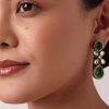 Multicolor Layered Necklace Set With Teardrops
